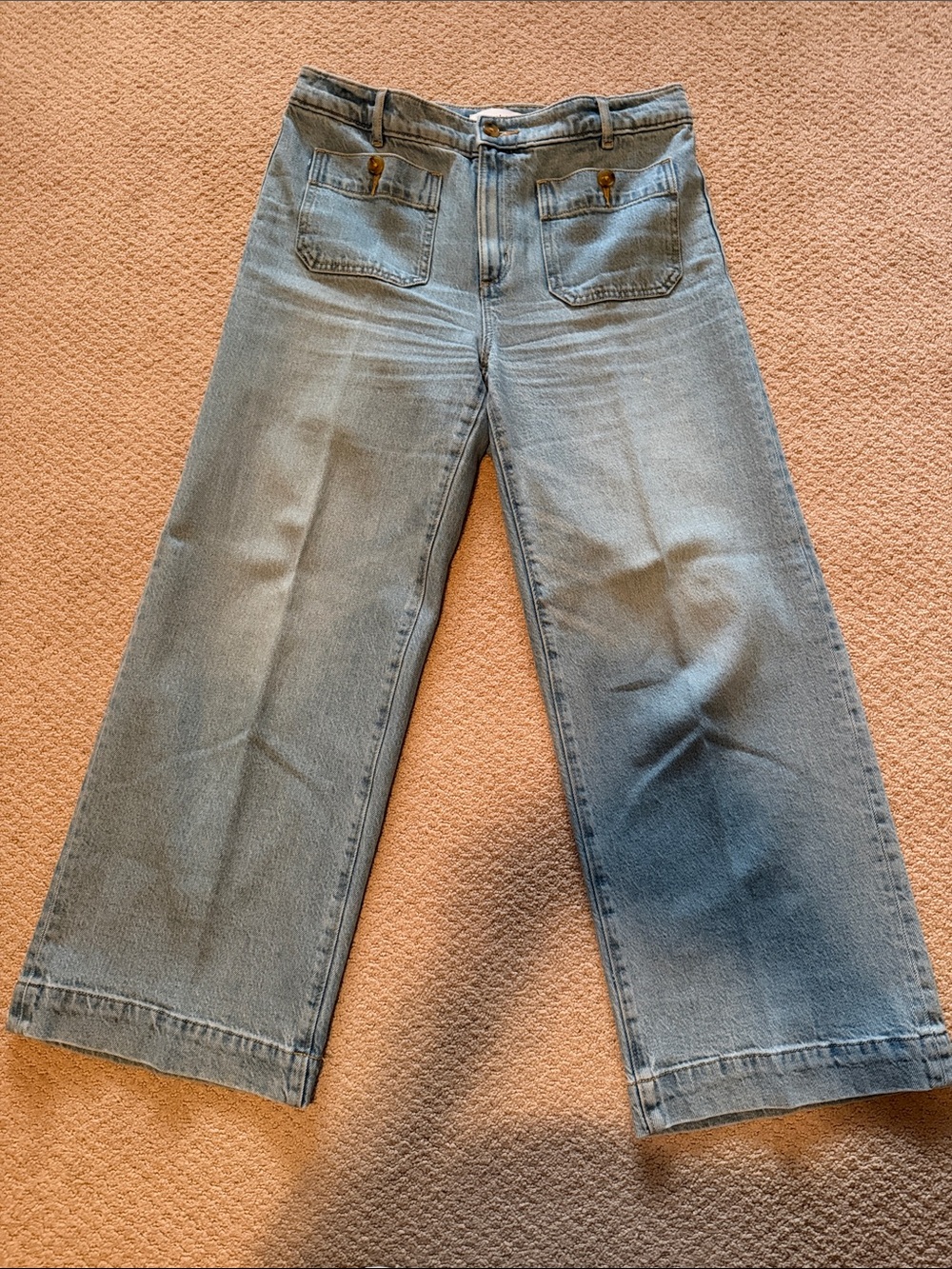 LOFT Palmer Light Blue Wide-Leg Jeans